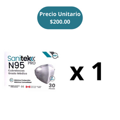 Cubrebocas N95 Grado Médico Blanco - Sanitek Pro